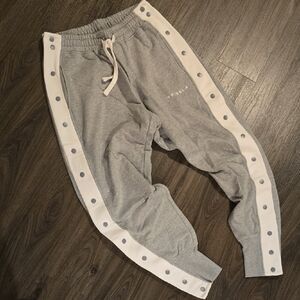 YoungLA Gray Sweatpants with White Accents